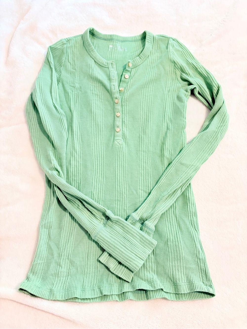 Aerie Waffle Top 💚🌱